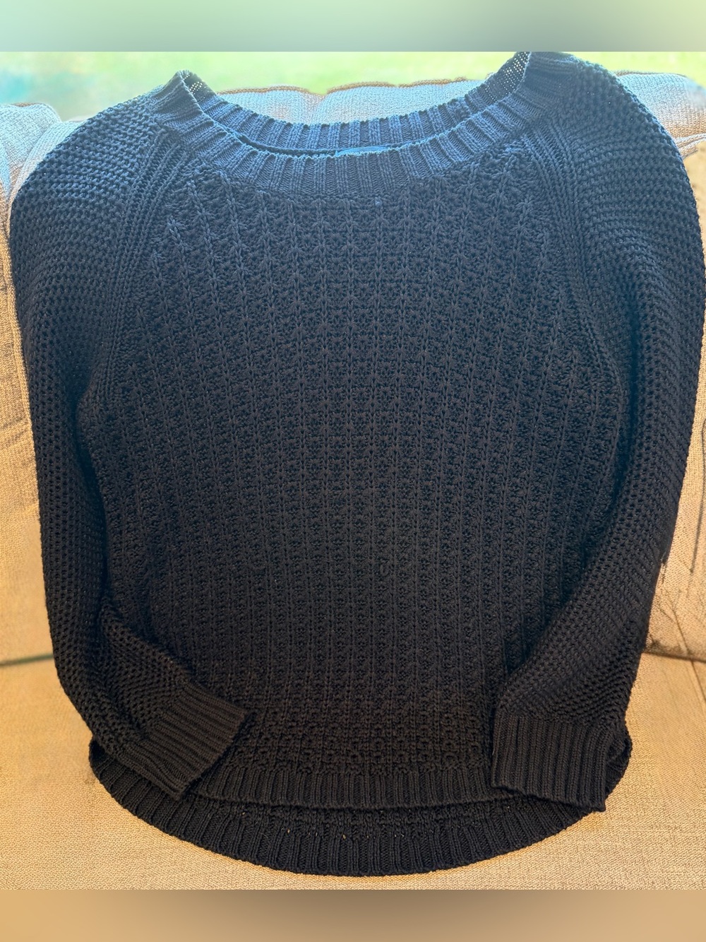 Calvin Klein Jeans Black Cable Crewneck Sweater